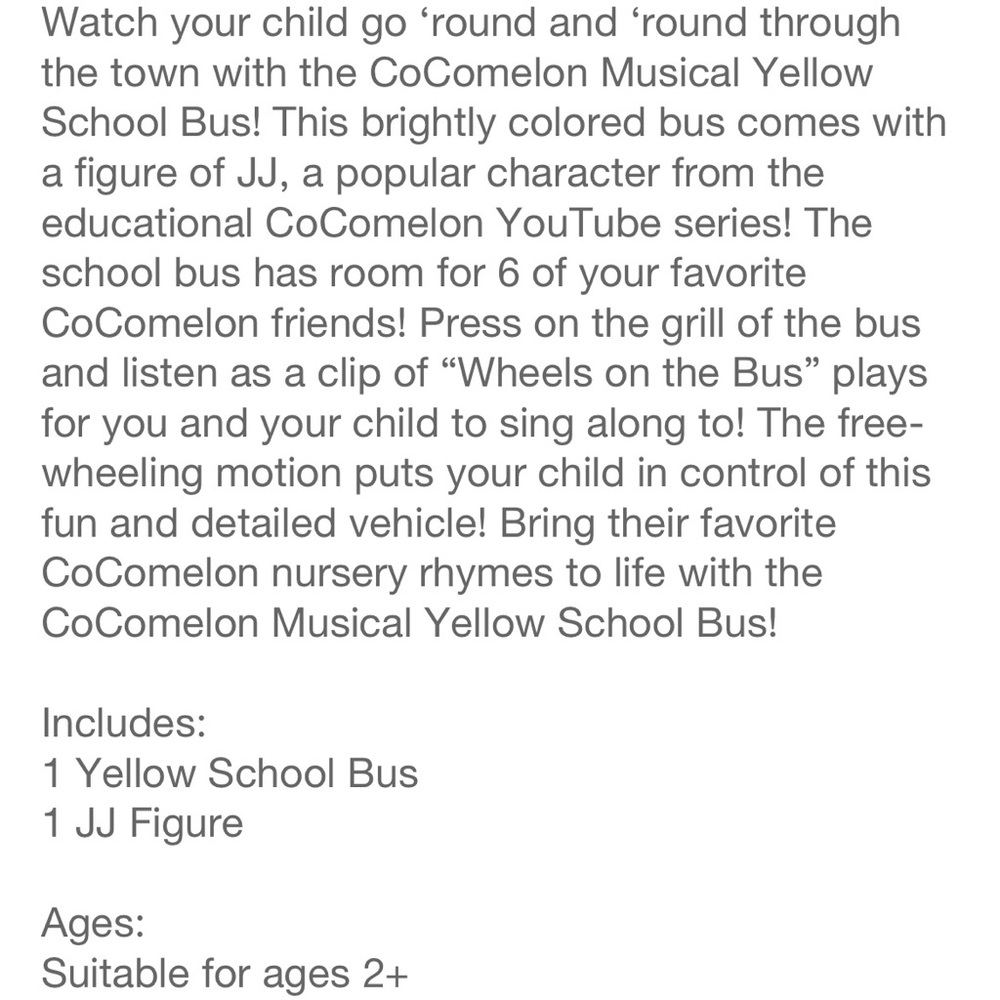 Cocomelon Musical Yellow School Bus - Picture 2 of 3
